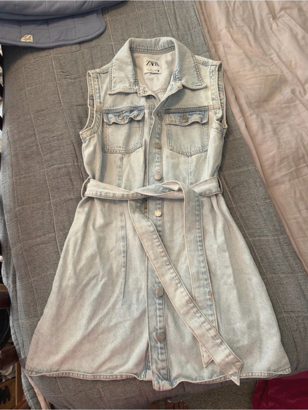 Zara Denim Button Down Dress